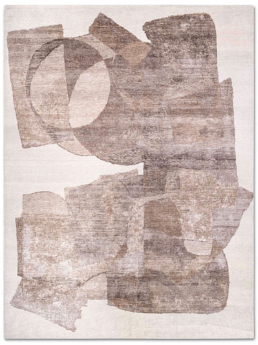 Silver Sand Hand-Knotted Silk / Wool Rug