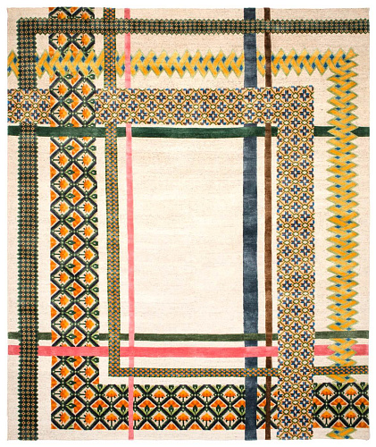 Hand-woven Checkered Luxury Rug