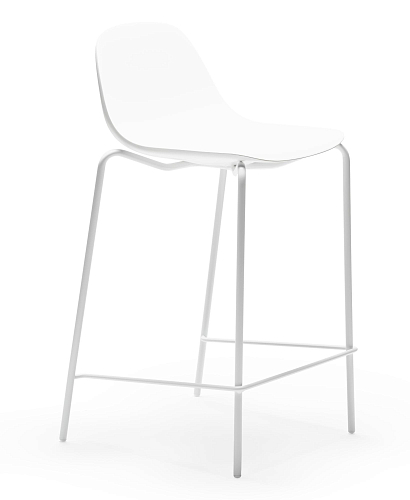 Babah White Bar Stool