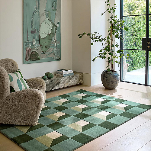 Squares Fern Rug