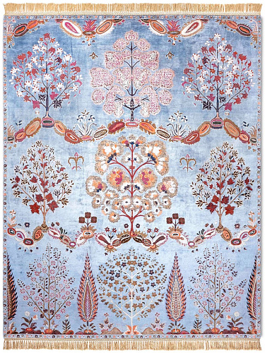 Mughal Blue Luxury Handwoven Rug