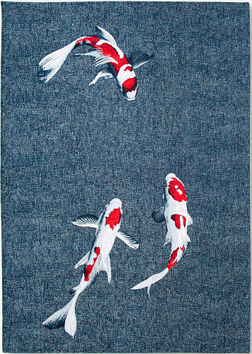 Japanese Pond Flatweave Rug
