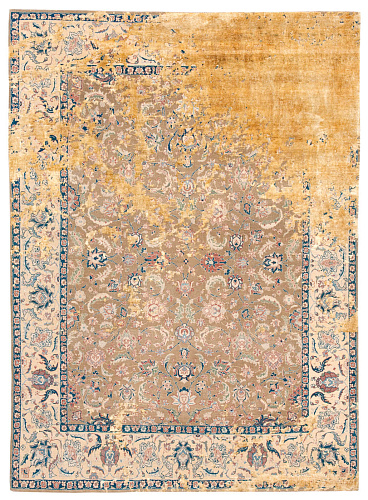 Faded Hand Knotted Vintage Luxury Rug