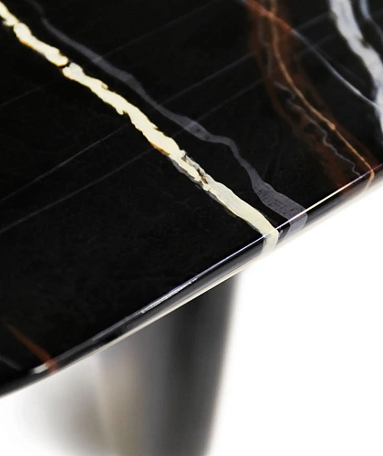 Sculptural Black Bold Console Table