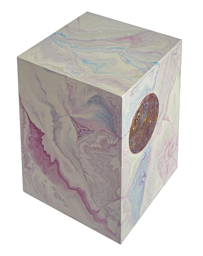 Pink Scagliola Artisanal Side Table