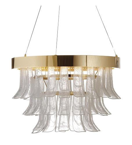 Gold LED Ring Murano Chandelier