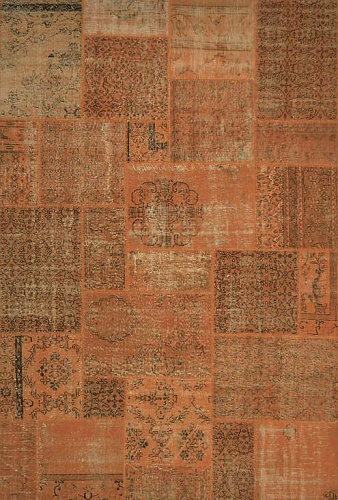 Orange Patchwork Luxury Rug