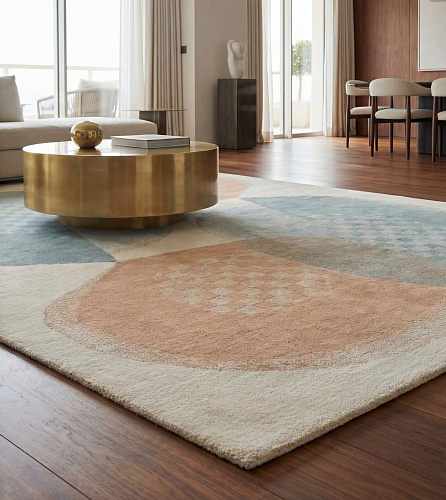 Soft Orbits Handwoven Rug