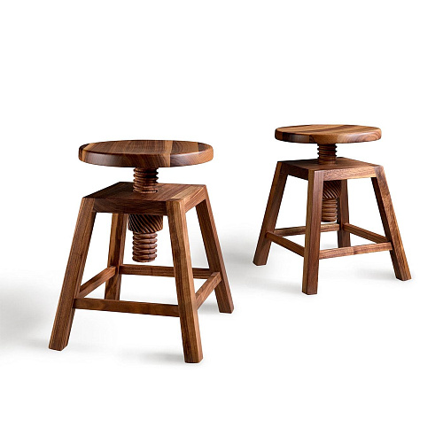 Invito Low Brown Artisan Stool