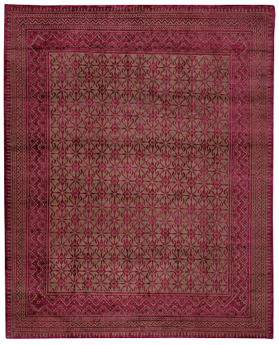 Blueberry Red Luxury Hand-woven Rug