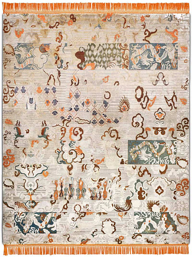 Dragon Hand-Knotted Silk / Wool Rug
