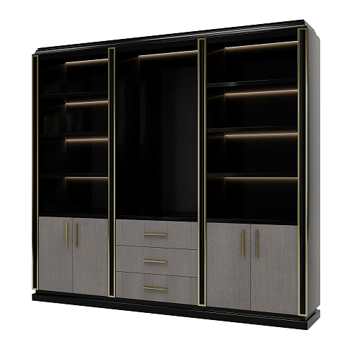 Bookcase with Wooden Doors