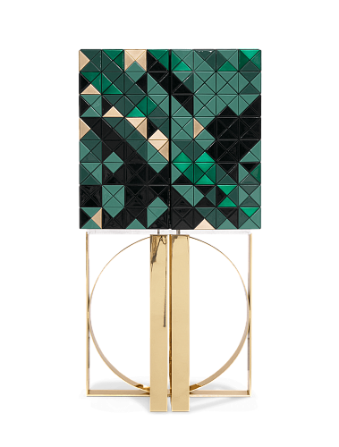 Mosaic Green Artisanal Cabinet