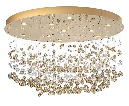 Pale Gold Crystal Sphere Chandelier