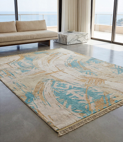 Aqua Patina Handwoven Rug