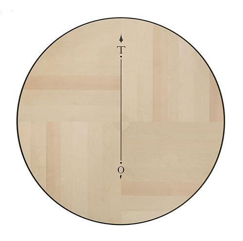 Nord Sud Round Natural Handcrafted Dining Table