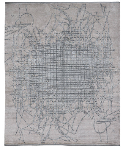 Grid Grey Luxurious Rug