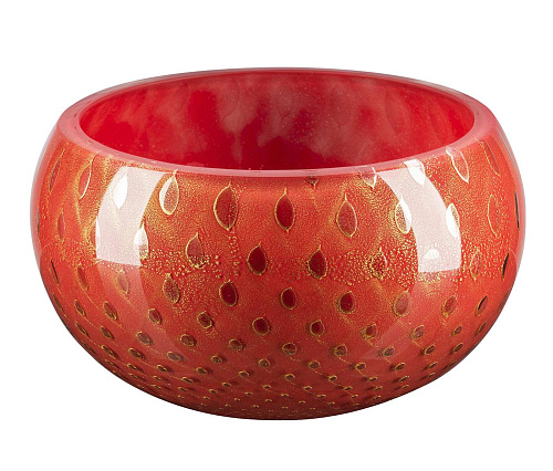 Mocenigo Red and Gold Italian Bowl