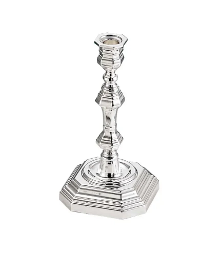 English Silver-Plated Candle Holder