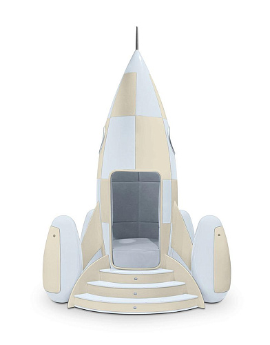 Starlight Beige / Blue Rocket Ship