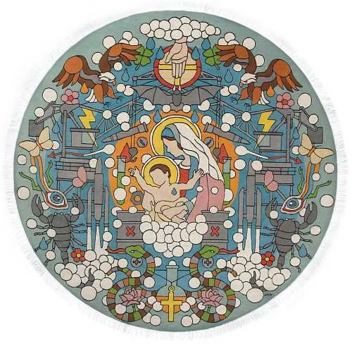 Birth Round Wool Rug