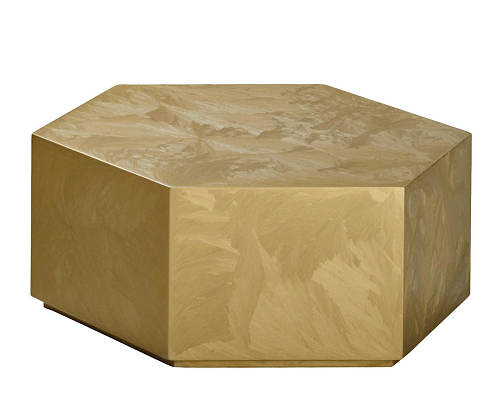 Hexagonal Gold Artisan Coffee Table