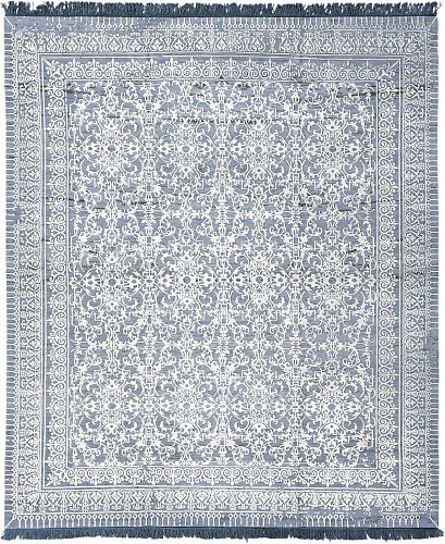 Ferrara Hand-woven Blue / White Luxury Rug