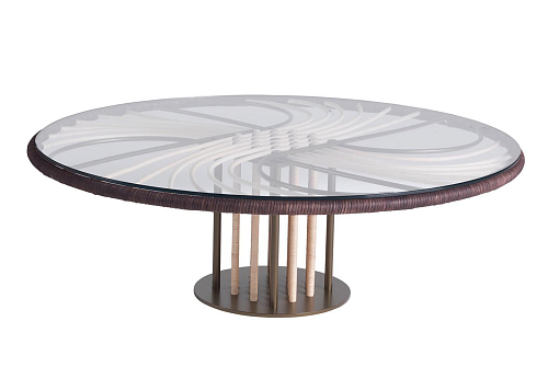 Sunrise Round Glass Artisan Coffee Table