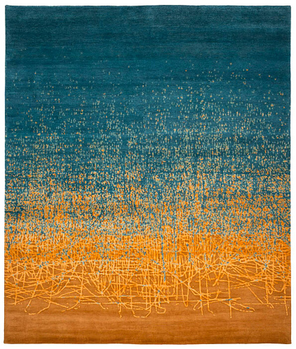 Art Yellow / Blue Luxury Rug