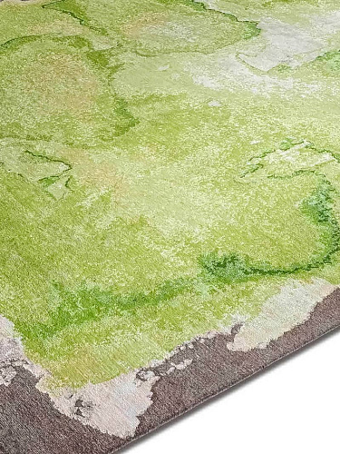 Mono Green Luxury Hand-Woven Rug