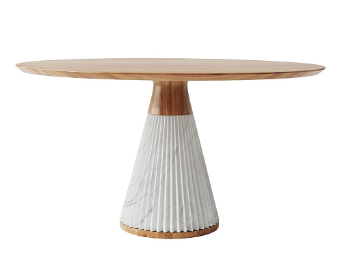 Marilyn Round White Italian Dining Table