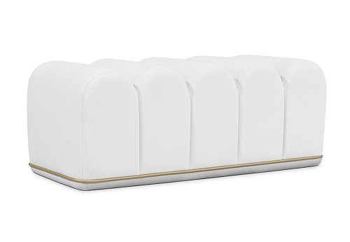 Sweet Swirl Milk Fabric Bench