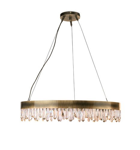 Flowing Brass Wave Suspension Light