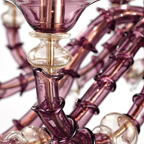 Venetian Purple Glass Classic Chandelier