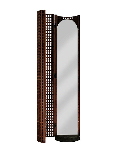 Marble & Walnut Floor Mirror