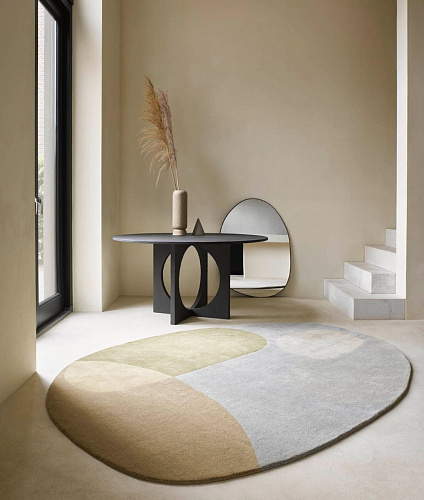 Art Deco Oval Wool Rug