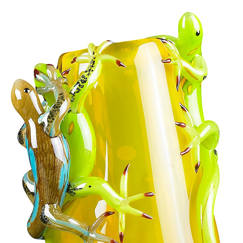 Geckos Italian Ceramic Vase