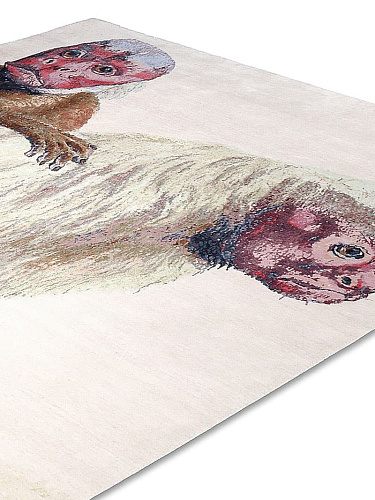Two Monkeys Hand-Woven Exquisite Rug