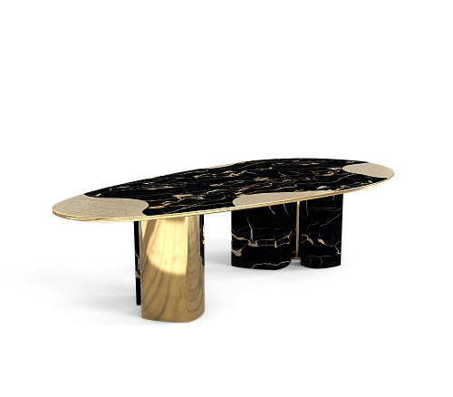 Marble & Gold Luxe Dining Table