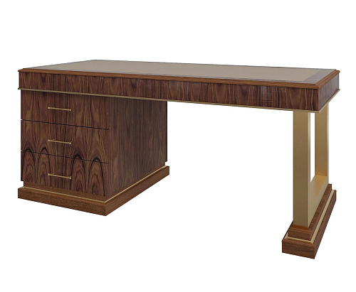 Leather-Top Dark Italian Writing Desk