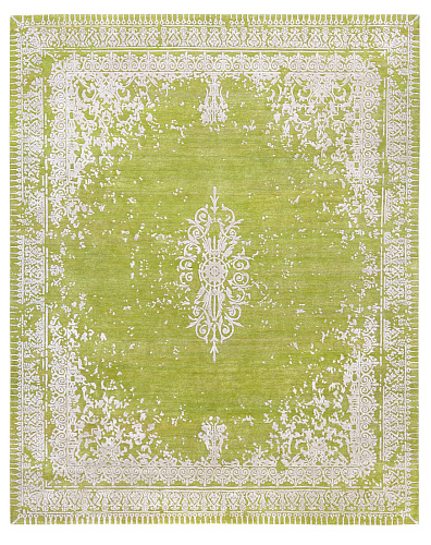 Ferrara Green Medallion Luxurious Rug