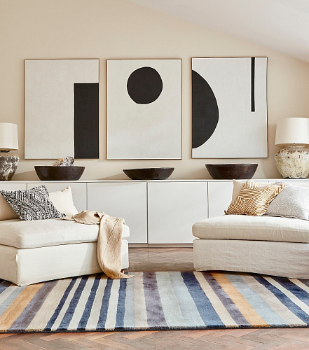 Multicolored Indian Hand Woven Rug