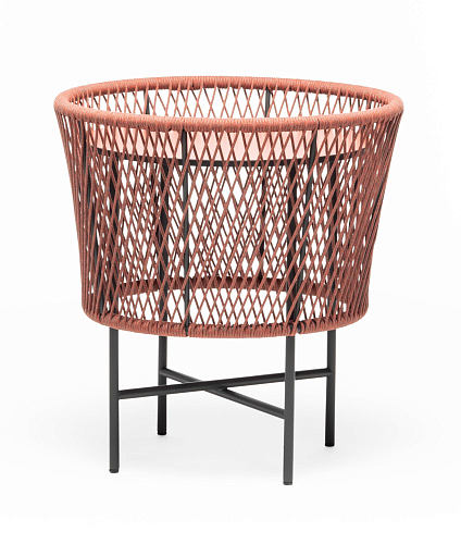 Tamburo Small Round Red Outdoor Coffee Table