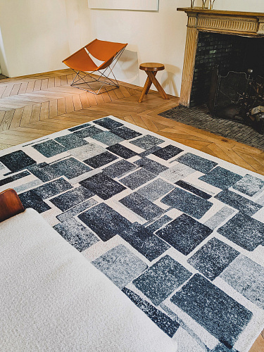 Ice Blue Modern Designer Rug