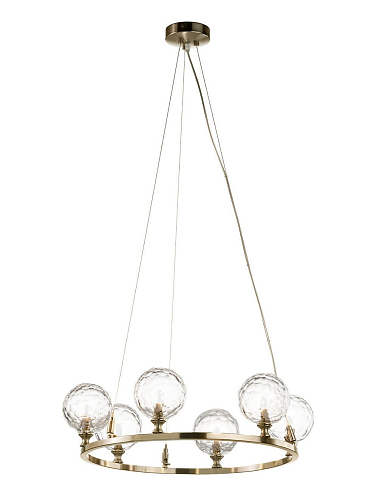 Soft Gold Hand-Cut Crystal Chandelier