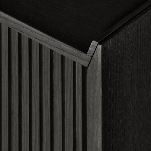 Sipario High Black Two-Doors Modern Sideboard