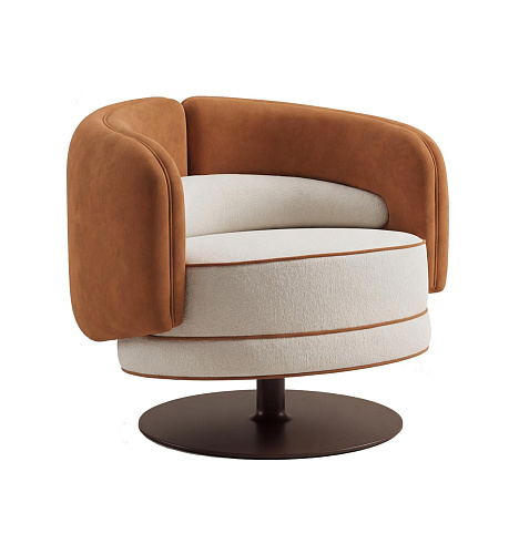 Bon Ton Two-Tone Swivel Armchair