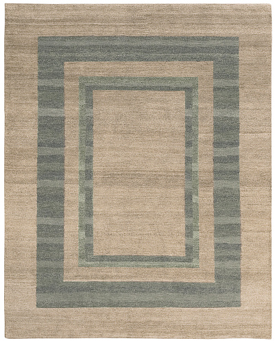 Border Green Hand-woven Luxury Rug