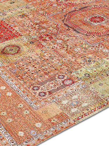 Cosmic Orange Luxury Hand-Woven Rug