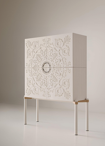 Alexandra White Bar Cabinet